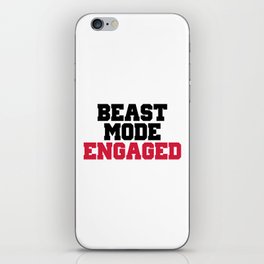 Beast Mode Engaged Gym Quote iPhone Skin