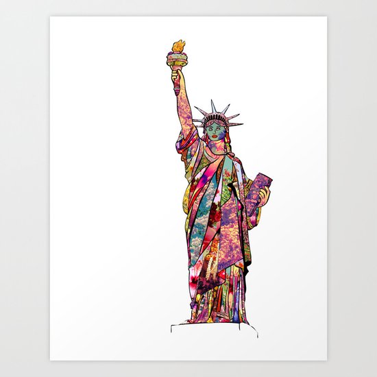 the french gift: statue of liberty Art Print