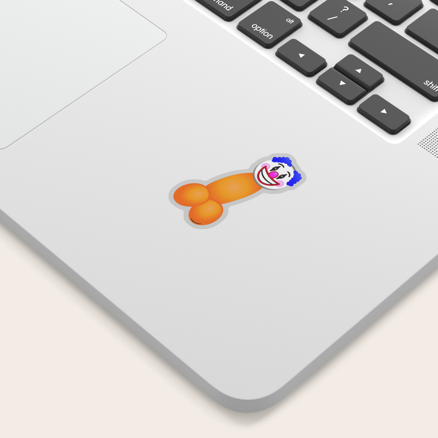 Emoji Dick Clown Sticker By Detentions Society6
