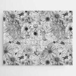 zinc titanium white floral bouquet aesthetic assemblage Jigsaw Puzzle
