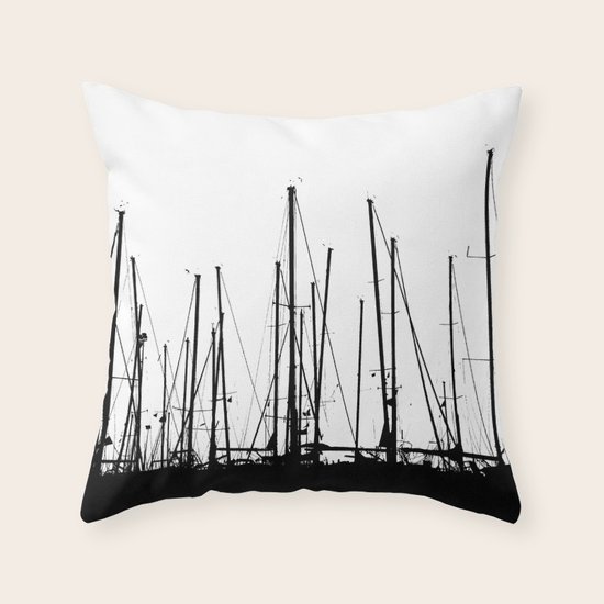 Masts Throw Pillow