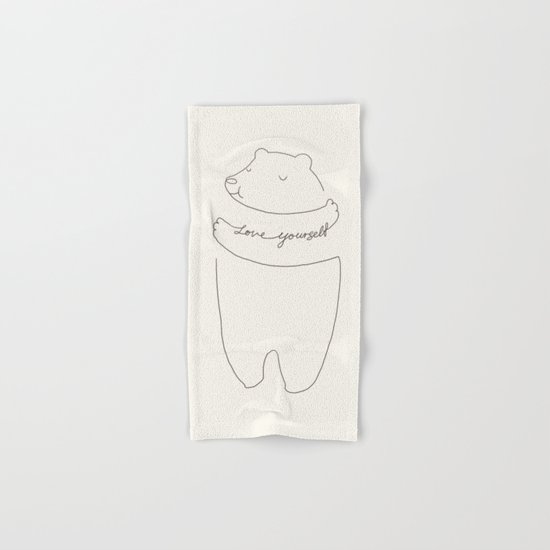 Love Yourself Bear Hand & Bath Towel