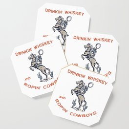 Ropin' & Whiskey Cowgirl Coaster