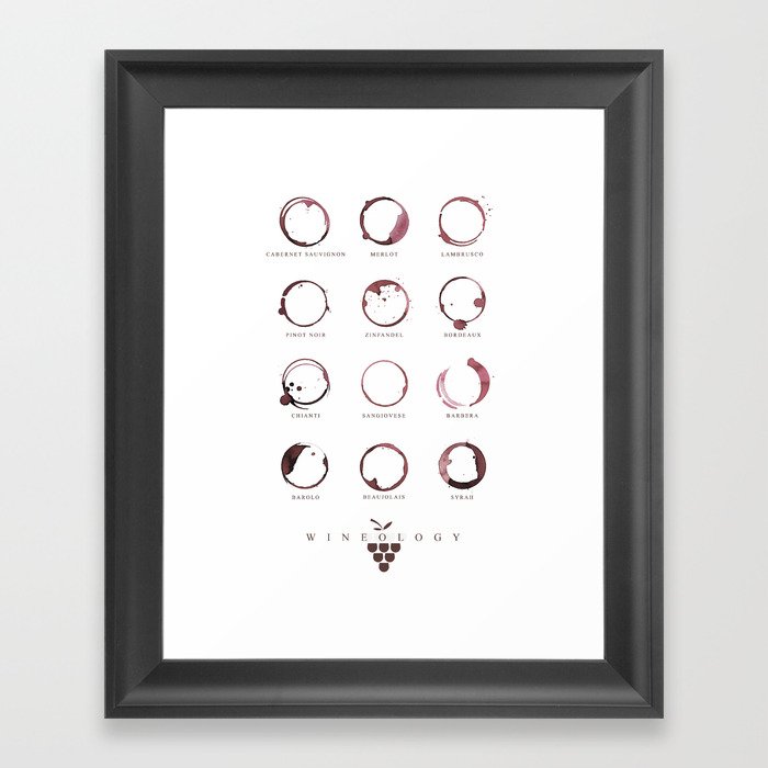 Red Wine Stains Framed Art Print