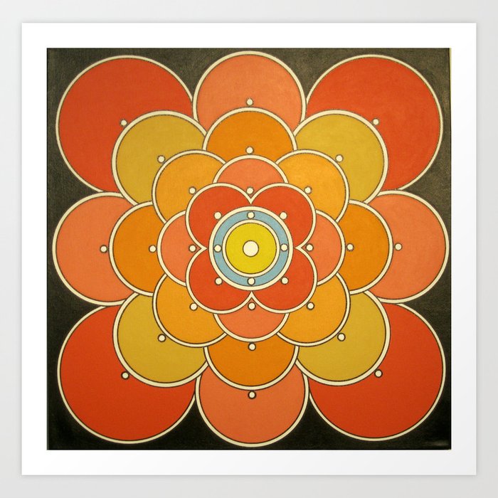 Sunfire Mandala Art Print