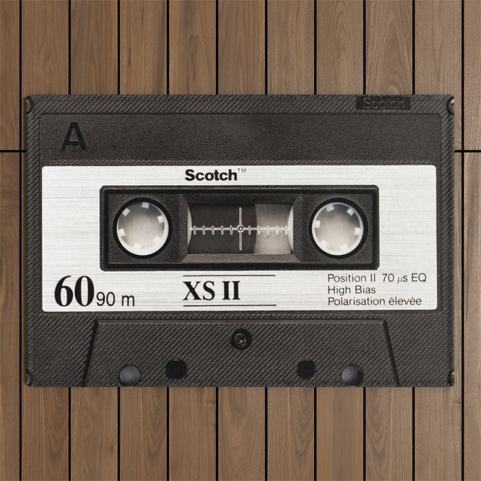 Cassette Tape Black And White #decor #society6 #buyart Outdoor Rug