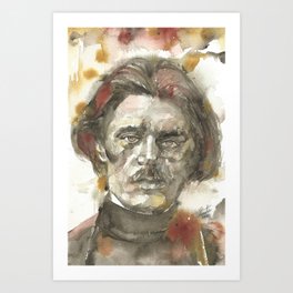 MAXIM GORKY - watercolor portrait.1 Art Print