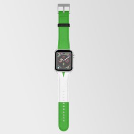 letter V (White & Green) Apple Watch Band
