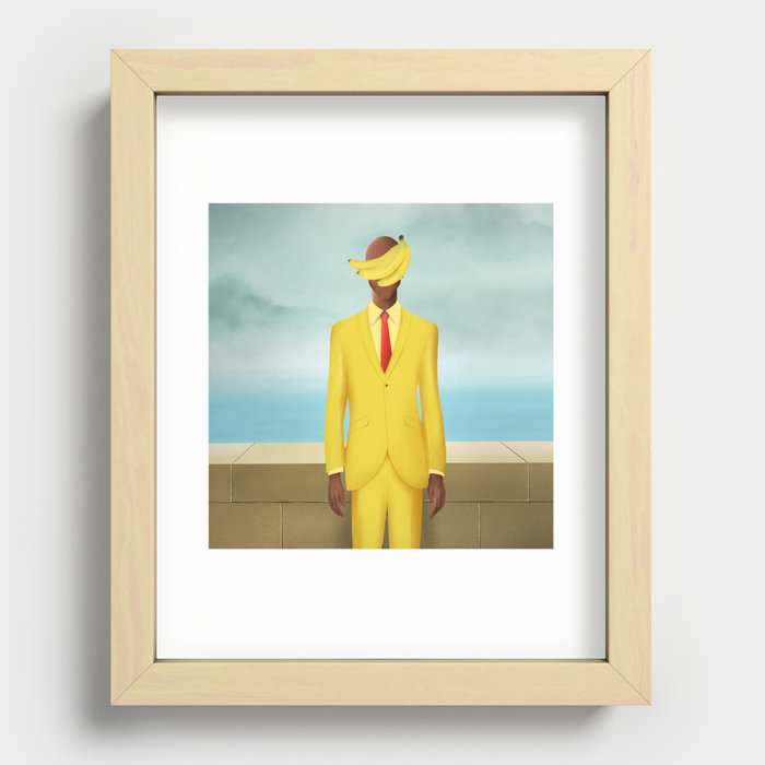 BananaTV x Magritte Recessed Framed Print