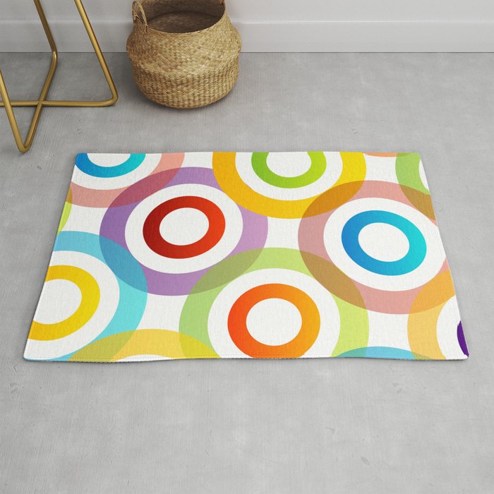 Colorful circles in vibrant colors Rug