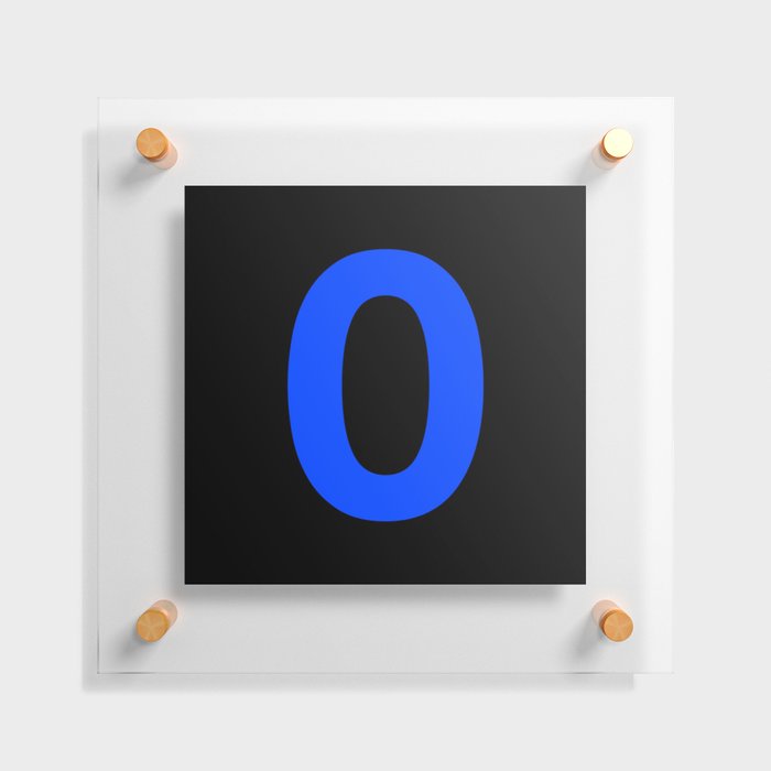 Number 0 (Blue & Black) Floating Acrylic Print