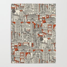 Hong Kong toile de jouy Poster