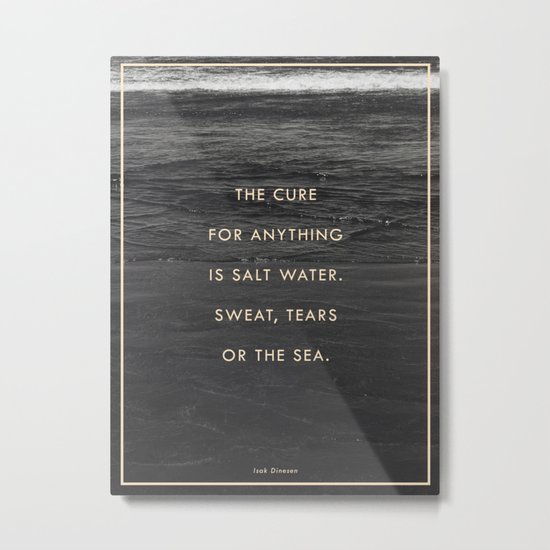 Salt Water Metal Print