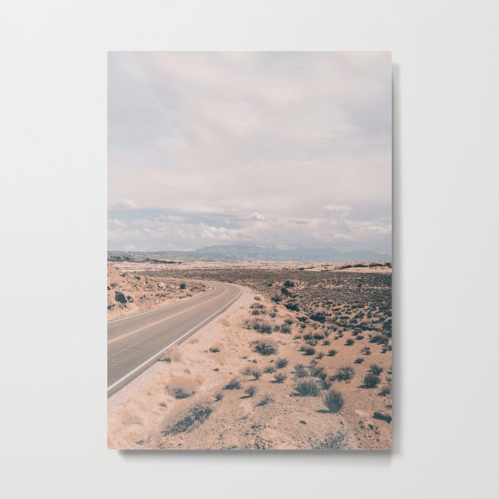 Highway Trip in the Desert 2 Metal Print