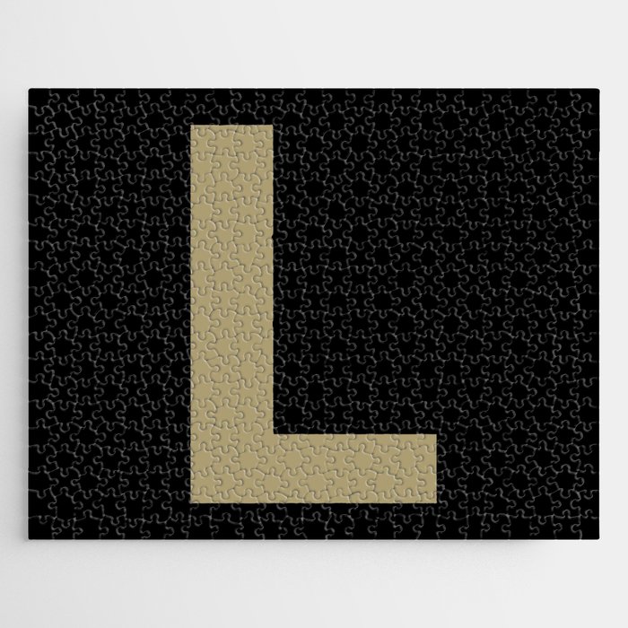Letter L (Sand & Black) Jigsaw Puzzle