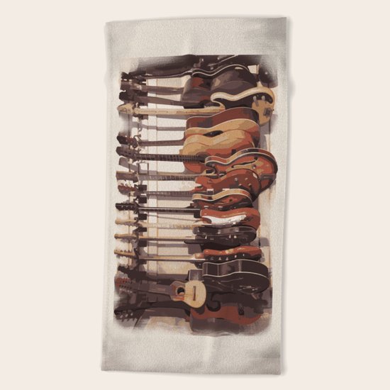 Guitar Beach Towel