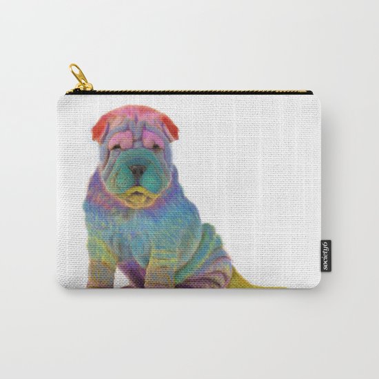 Colorful Sharpei Carry-All Pouch