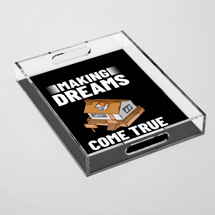 Real Estate Agent Realtor Investing Acrylic Tray