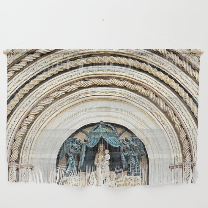 Orvieto Cathedral Madonna and Child Angels Facade Sculpture Wall Hanging
