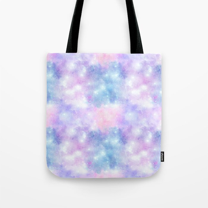 Pink Blue Nebula Painting Tote Bag