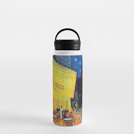 Vincent Van Gogh - Cafe Terrace at Night (new color edit) Water Bottle