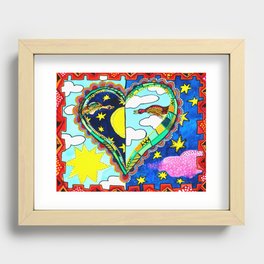 MY HEART IS FULL OF DAYS AND NIGHTS Recessed Framed Print