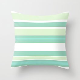 Simple Modern Stripes - Pastel Mint Lime Throw Pillow