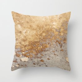 Gold Metallic Cowhide Print Throw Pillow | Farmhouse, Natural, Style, Nature, Modern, Animal, Graphicdesign, Pattern, Wild, Cowhide 