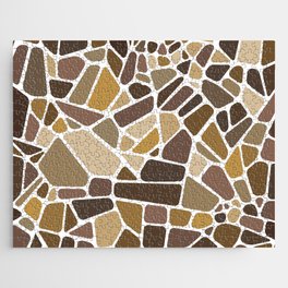 Brown Mosaic Tiles Pattern Jigsaw Puzzle