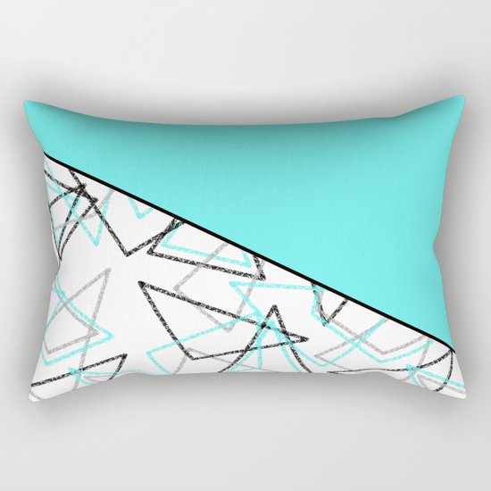 Abstract turquoise combo pattern . Rectangular Pillow