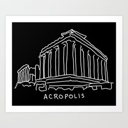 Acropolis Parthenon Athens Greece Art Print