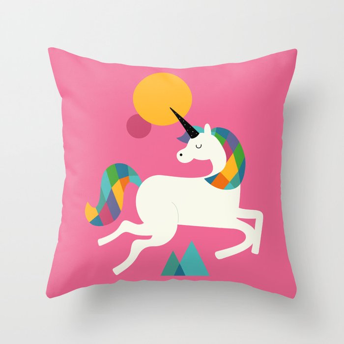 To be a unicorn Throw Pillow
