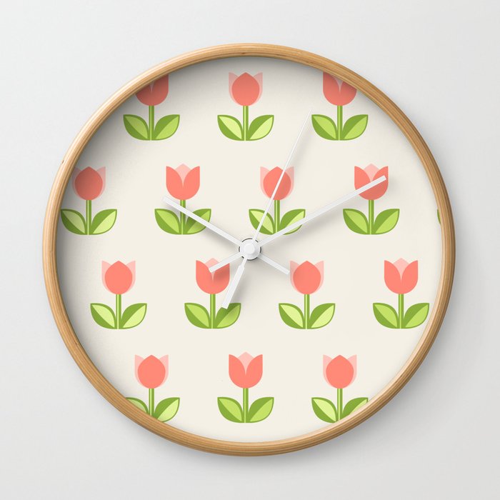 Tulip Garden Wall Clock