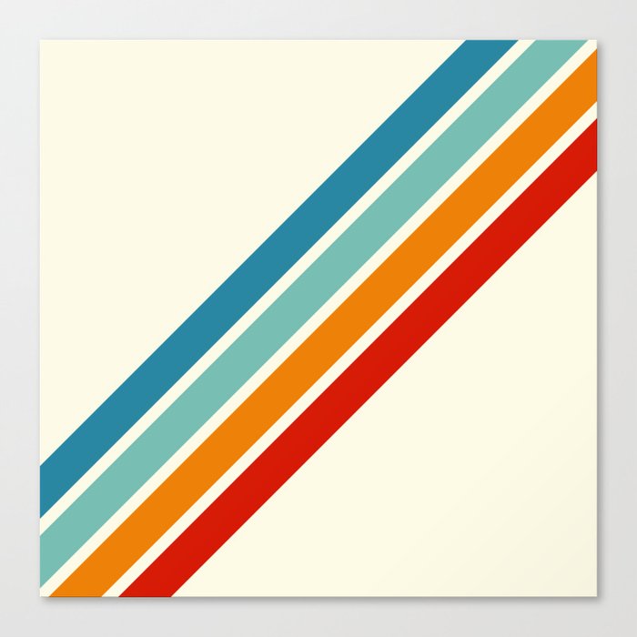 Alator - Classic 70s Retro Summer Stripes Leinwanddruck Alator - Classic 70s Retro Summer Stripes Leinwanddruck