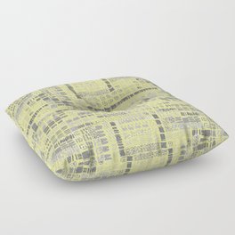 yellow and grey ink marks hand-drawn collection Floor Pillow