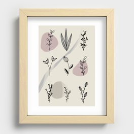 Minimalistic Plants Recessed Framed Print