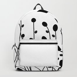 Abstract black flowers Backpack