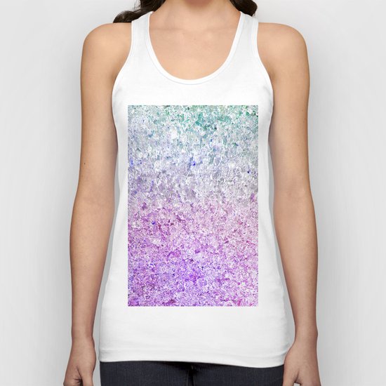 Frozen, close up photograph of snow and ice Unisex Tank Top