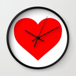 Heart (Red & White) Wall Clock
