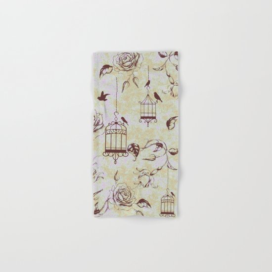 Roses & cages Hand & Bath Towel