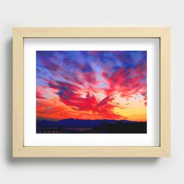 Solstice Sunset Sky Recessed Framed Print