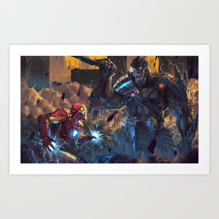 Iron Man Vs Cull Obsidian Art Print By Siga4bdn Society6