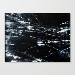  Minimal Abstract Acrylic Line Art in Black and White Canvas Print
