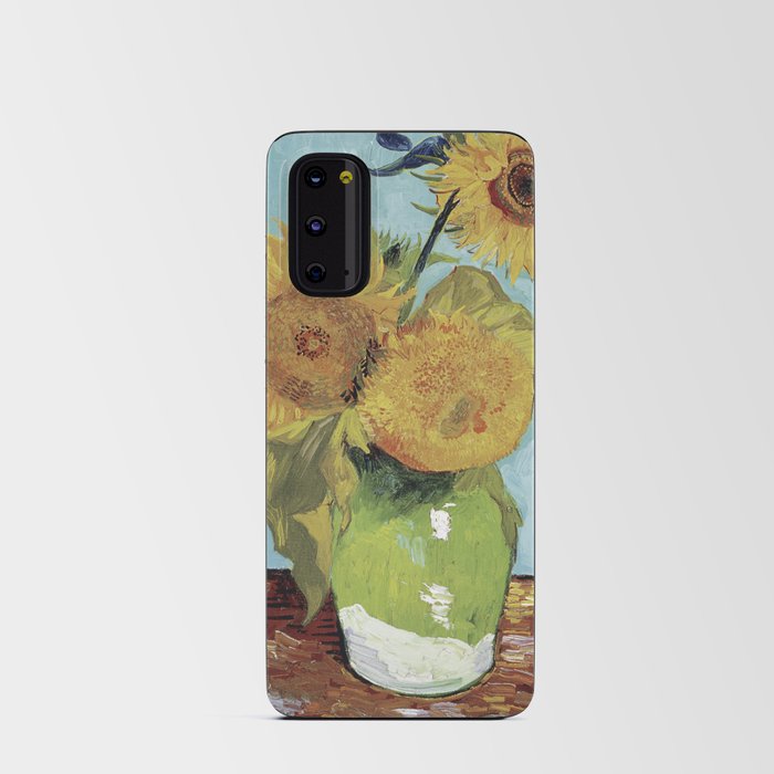 Vase With Three Sunflowers Android Card Case