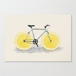Lemon Bicycle Canvas Print