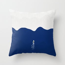 Lone Surfer  Throw Pillow