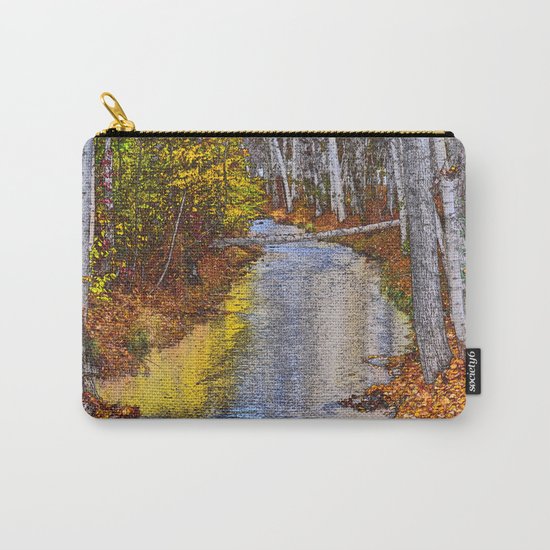 Autumn Stream - Watercolor Carry-All Pouch