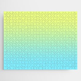 Yellow Sky Blue Ombre Jigsaw Puzzle