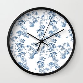 Chinoiserie in White Wall Clock