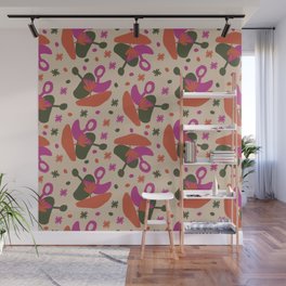 Respect your Singularity - Midcentury elements - Retro color  Wall Mural